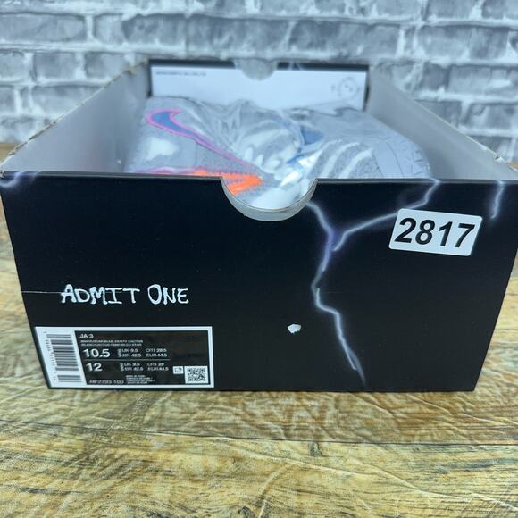 Nike Ja 3 ‘Light Show’ White Blue Cactus HF2793-100 Mens Size 10.5 New (NO LID) main image 4